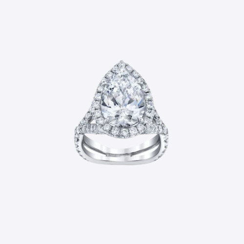 Anello oro bianco - oro, con