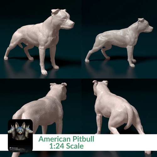 American pitbull diorama - pitbull,