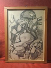 Disegno Antico. Carboncino su carta, firmato e datato; cm 25x33