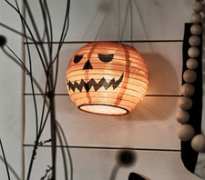 IKEA KUSTFYR LED Pendant Lamp Pumpkin Battery Operated 22 cm (8 5/8 ") NEW