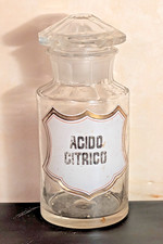 Vaso da Farmacia Antico 18cm BOTTIGELLI & CO. MILANO Liberty Tappo Diamantato