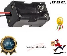CONTENITORE PER PILE PORTA BATTERIE PORTA PILE 4 STILO CON FILI GBC