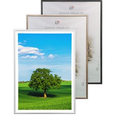 Cornice Portafoto Legno Colorato Pannello MDF Vetro Crilex Orizzontale Verticale