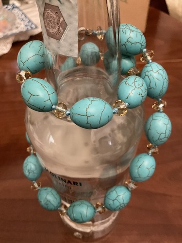 Collana con pietre turchesi - collana,