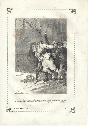 Stampa antica promessi sposi - antica,