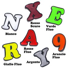 Lettere  Numeri e caratteri in Pelle per tuta da cucire o incollare a tute moto