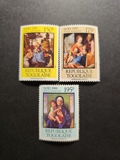 Timbro Togo Natale Quadri Chiesa Posta Aerea Pa N°654/656 Nuovo ** Lusso Mnh