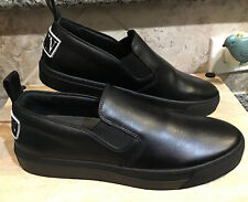 VALENTINO slip-on uomo taglia 9 M/40 EUR GARAVANI pelle di vitello etichetta VLTN nero TVD92Y2