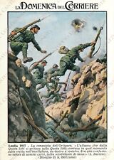 1917 La Domenica del Corriere Disegno A. BELTRAME Cartolina militare RISTAMPA