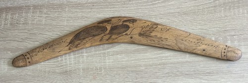 Vintage wooden boomerang - wooden,