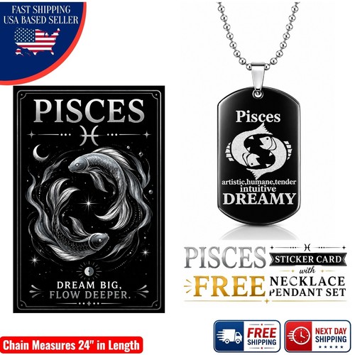 Pesci zodiaco adesivo - adesivo, card