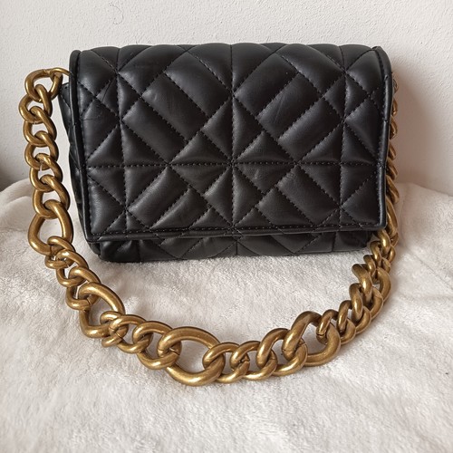 Zara borsa tracolla nera - zara,