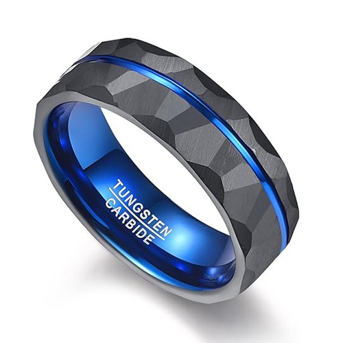Anello fascia moda blu - blu, nero