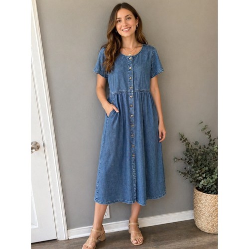 Maxi abito maglione cotone - , ll