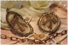 Orecchini pizzo macrame ovale