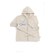 Ivory Hooded Bathrobe Size
