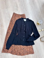 FRAME 100% Silk Black Blouse 