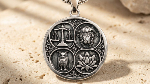 Collana quattro virtù stoiche - collana,