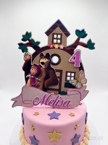 Cake topper tema masha - cake, e