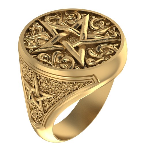 Anello pentagramma uomo