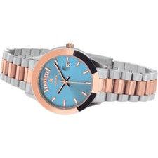 Orologio Uomo HOOPS LUXURY DAY DATE 2620MSRG06 Acciaio Bicolor Rosè Celeste