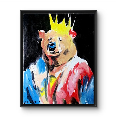 Quadro astratto originale orso