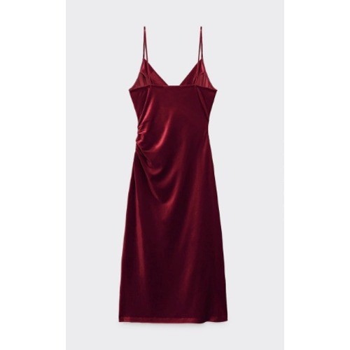 Abito midi zara velluto - zara,