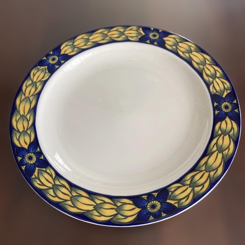 Piatto ceramica fagiano blu