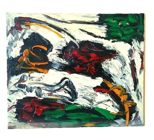 Dipinto astratto olio tela - su,