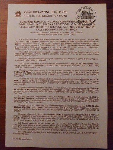 Francobolli italia bollettino - francobolli,
