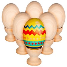  6 pezzi di uova di legno uova finte uova di legno non finite uova di legno per