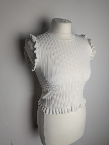 Zara crop top donna - , bianco