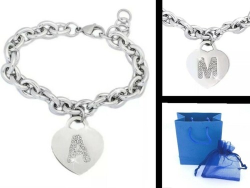 Bracciale con lettera - lettera, donna