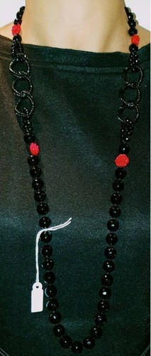 Collana onice e - e, roselline