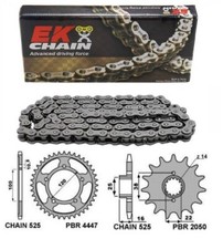 KIT TRASMISSIONE APRILIA SHIVER 900 2017/2020 CATENA EK 525 CORONA 42 PIGNONE 17