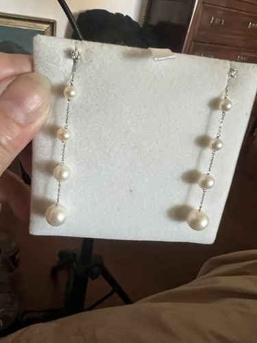 Orecchini perno oro bianco - orecchini,