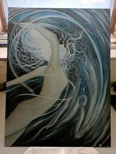 Dipinto donna nuda - donna, a