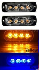 LAMPEGGIANTE STROBO LED GIALLO E BLU 12-24V EMERGENZA SOCCORSO VISIBILITA'