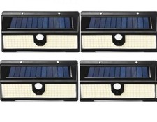 4pcs Lampada luce faretto faro esterno energia solare 190LED sensore movimento