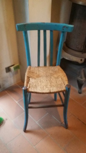 Sedia impagliata vintage - sedia,