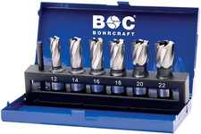 Set 6 frese a tazza metallo duro 12-22 mm trapano carotatore a carotare Weldon