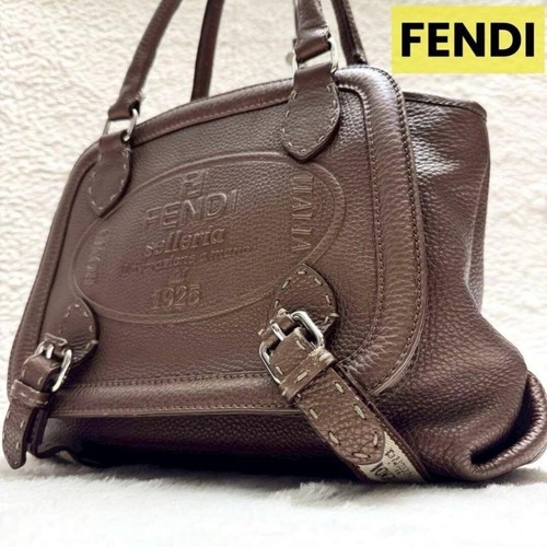 Fendi satchel romano leather - satchel,