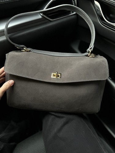 Borsa pelle scamosciata - borsa,