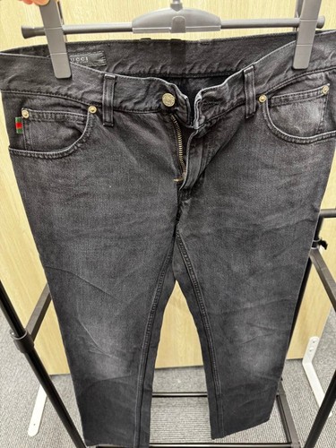 Pantalone denim gucci nero - pantalone,