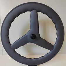 Ruota 700C in fibra di carbonio 3 razze 28 mm larghezza ruota freno a V per bici da strada TT 