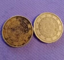 Moneta 20 Centesimi Rara Portogallo 2002 Errore Di Conio+Una Rovinata