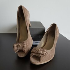 NEROGIARDINI DECOLTE' DONNA CASTORO CAMOSCIO APERTE IN PUNTA PERFETTO NR. 40