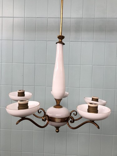 Lampadario anni ottone e - lampadario,