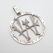 Antico 900 Ciondolo Argento - Fatto a Mano - Monogramma (108)