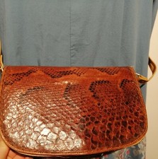 Borsa donna vintage vero pitone con scaglie grande condizioni vintage ottime 